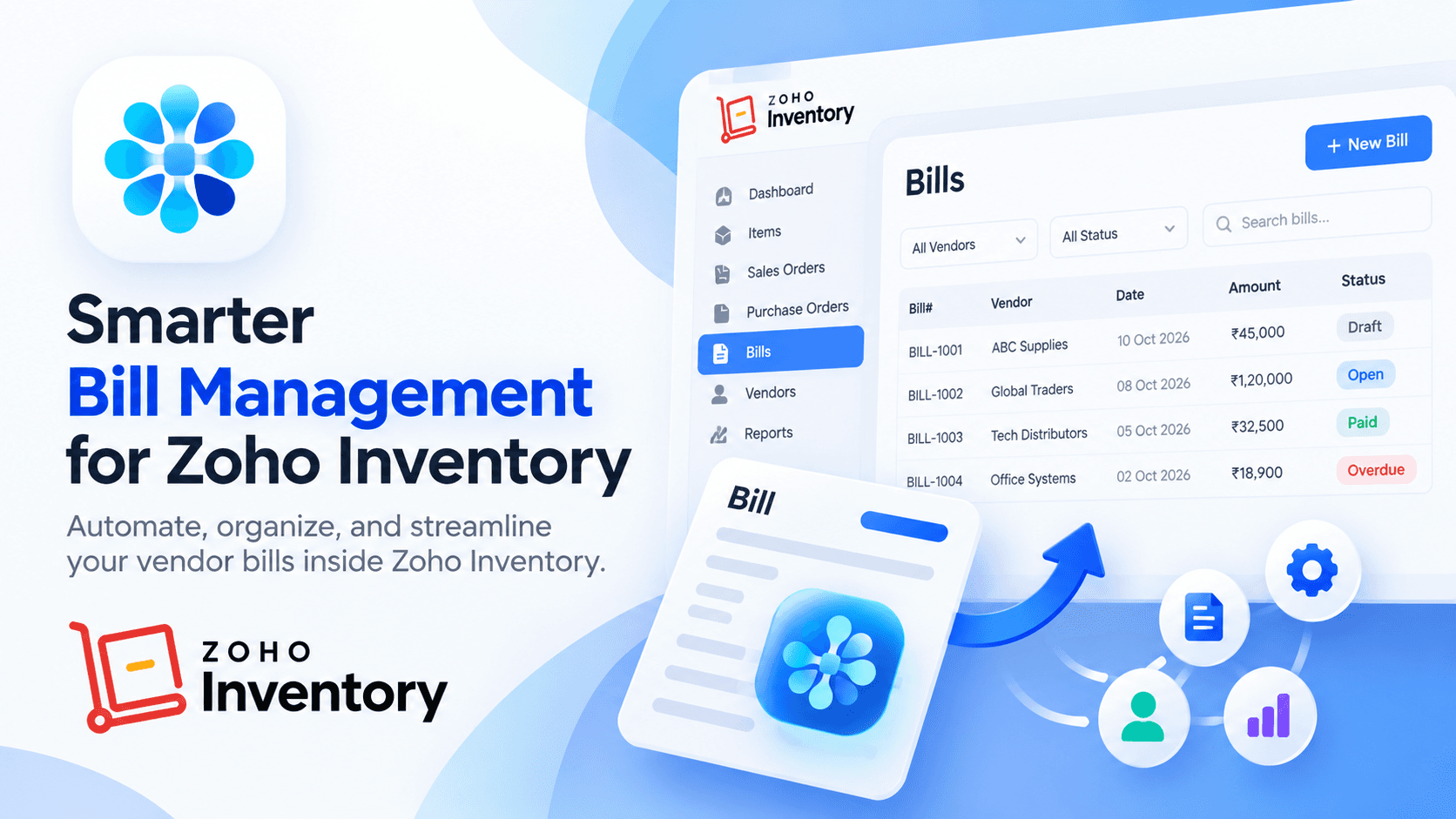 Smarter Bill Management for Zoho Inventory